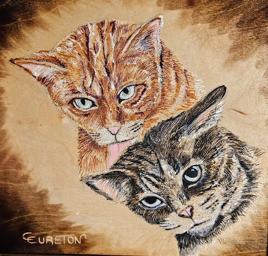 Dual Kittens: Dannie & Jack 12"X12"